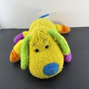 Kids Preferred Blue Puppy Dog Floppy Plush Yellow Green Ears Tail Lovey 1999 Vtg